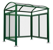 Abri vélos Voûte - Dimensions 2500 x 2635 x 2090mm - Structure en acier galvanisé - Toiture en aluminium et polycarbonate_2