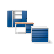 Armoires et meubles de rangement robustes pour ateliers et garages - Gamme Verso - acier soudé et modulables_2