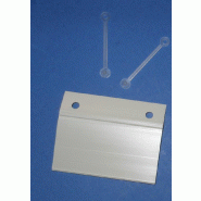 Porte étiquette 40 x 80 pour panier fil - Blanc crème RAL 9001_2