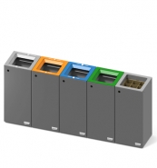 Quadrapole - poubelle tri sélectif modulaire et élégante pour le bureau - Bammens_2