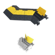 Angle 45° pour passe-câbles 45mm - 2 canaux - Grande résistance et modulable_2