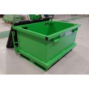 Benne à fond ouvrant 400 l avec couvercle_2