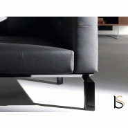 Canapé 2 ou 3 places - Martex - 180, cuir noir_2