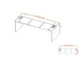Bureau de direction VERMONT avec insert en cuir - Kesiolt_2