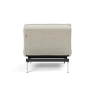 Innovation Living - Fauteuil design Dublexo convertible en lit 90x115 cm - Pieds chromés - Tissu Mixed Dance Natural_2