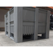 Caisse-palette en plastique homologuée ADR pour batteries au lithium - 1200x1000x740 mm - Référence CAISSE610-ADR_2