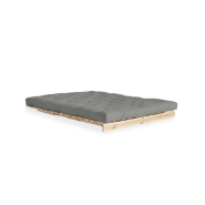 Canapé convertible futon ROOTS - pin naturel - tissu gris - couchage 160x200 cm - design japonais et scandinave - marque KARUP_2