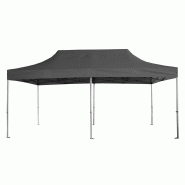 Tente pliante 3x6m grise - Aluminium hexagonal 40mm - Toile 300g/m² imperméable_2