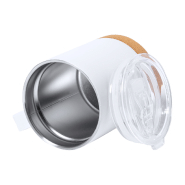 Mug thermos isotherme en acier inoxydable - 330 ml avec couvercle et base en liège naturel_2