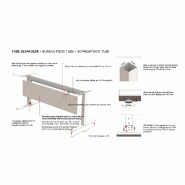 Bureau individuel Idea Tube réglable en hauteur - Quadrifoglio - 120, Anthracite, Orme blanchi_2