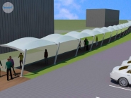 Couverture pour allée piétonne - Protection par tous les temps - Solution économique_2