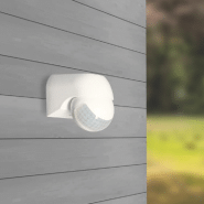 Détecteur IR saillie présence et crépusculaire blanc - 400W max - IP54 - champ de détection 180° sur 10m_2