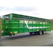 Remorque bétaillère de 8 à 8,5 m pour transport d'animaux