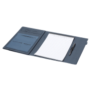 Porte-documents RPET - Polyester 600D format A4 avec support mobile pliable et bloc-notes 20 feuilles_2