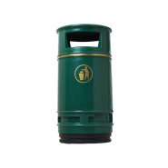 Poubelle publique Morvan 90 litres - polyéthylène indéformable anti-UV - Réf : 208001.Noir_2