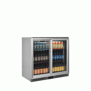 Arrière - bar 2 portes vitrées coulissantes et 4 clayettes chromées - 183 L | Tefcold - BA26SS_2