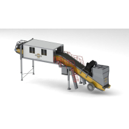 Cabine de tri mobile pour déchets - Screenpod SPS122 M - 2 baies compactes avec 4 places de tri, climatisation et convoyeur à vitesse variable_3