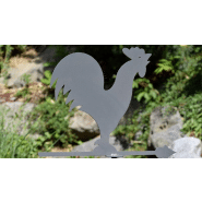 Girouette coq anthracite - 45x74cm - acier époxy_2