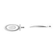 Clou podotactile sans tige à coller - tête striée pour supports fragiles - acier, aluminium ou inox_2