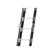 Échelle télescopique SECURECHELLE® double - barreaux décalés, point d'ancrage EN 795 classe A_2