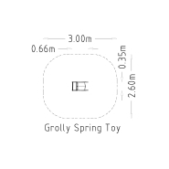 Jeu sur ressort Grolly 1 place - réf 8044730 - Vert - Fondation à enterrer - Hags_2