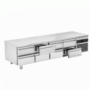 Soubassement réfrigéré 8 tiroirs GN 1/1 - 310 L | 2400x700x600 mm_2