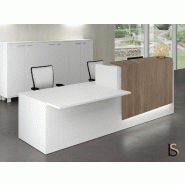 Banque d'accueil Z2 blanche avec accès handicapés - Officity - 206, Gauche, Blanc, Orme_2
