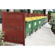 Cache conteneurs sans toit - Série CCS - Panneaux modulables en forme droite, U ou C avec passage de 0,98 m_2