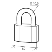 Cadenas à clé Octo 60mm - Anse acier cémenté nickelé - 3 clés réversibles - Réf. 00290054 - THIRARD_2