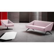 Canapé d'accueil carré à contours nets - Structure puissante - Collection AMARCORD - Design italien minimaliste_2