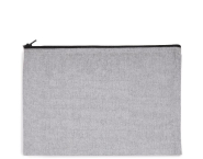 Pochette zippée recyclée - Kimood - Réf: KI5701 - 75% coton recyclé, tailles et couleurs variées_2