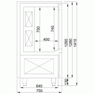 Refroidisseur à ventilation 10x 1/1gn l800mm 7489.5215 COMBISTEEL_2