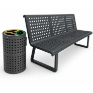 Banc métallique extérieur - QUADRA_2