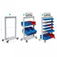 Chariot porte bac - sesa systems - 1000 x p 560 x h 1600 mm - référence : 645903_2