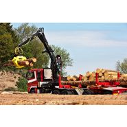 Poste de commande ergonomique de la grue Loglift 251S pour un confort optimal