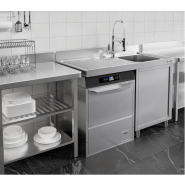 Plonge avec passage lave-vaisselle 140 x 60cm et placard - cuve à droite l50 x p40 x h25 cm_2