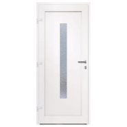 Vidaxl porte d'entrée anthracite 88x200 cm pvc 3157084_2