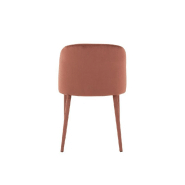 Chaise de réunion CHEZA - tissu rose antique, piétement métallique, assise rembourrée_2