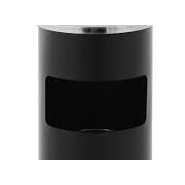 Poubelle cendrier ronde Pradet - acier thermolaqué avec liner galvanisé 12,5L - Disponible en métal ou inox_3