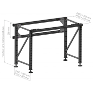 Table de travail ergonomique avec hauteur fixe - Structure DPAL - Largeur modulable et peinture époxy ESD_2