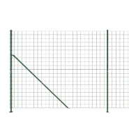 Vidaxl clôture en treillis métallique avec bride vert 1,4x25 m 154187_2