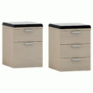 Caisson de bureau mobile mélaminé à roulettes invisibles So Alicante_2