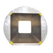 Coffrage de poteau en carton mitoyen lisse carré ou rectangle - angles coupés - Référence 1130_conf_2