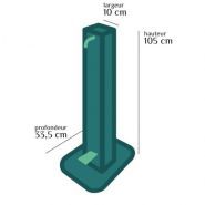 Distributeur de gel hydroalcoolique - adzeo sas - aluminium brut brossé - dimensions : 100 × 100 × 1050 mm_2