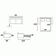 Canapé lit compact 3-4 places Denso Rapid Express 160cm microfibre bordeaux - matelas 18 cm haute résilience_2