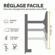 Fellowes Reflex 8502501 support d'écran plat pour bureau 81,3 cm (32
