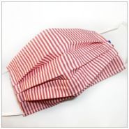 Mask3prougeraye - masque en tissu rouge rayé - VDM - lavable à 60 degrés - 3 plis - 100% coton_2