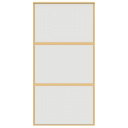 Vidaxl porte coulissante doré 102,5x205 cm verre esg dépoli aluminium 155153_2