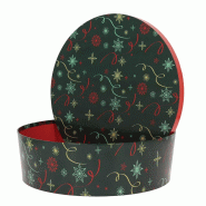 Boite carton ronde empilable Noel Vert  Ø33 -_2