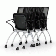 Chaise visiteurs avec assise rabattable Viena - Mobel Linea. - 1 siège_2